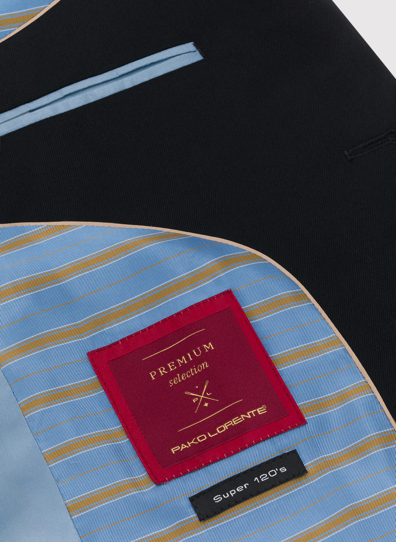 Czarna marynarka garniturowa P22SP-3G-026-C-S