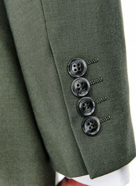 Zielona wełniana marynarka garniturowa