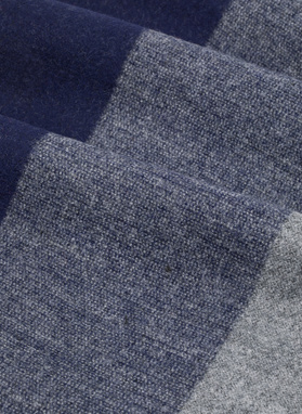 Granatowo-szary męski szal w pasy