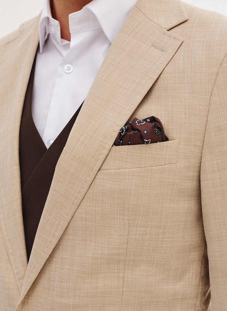 Casualowa marynarka męska w kolorze beżowym