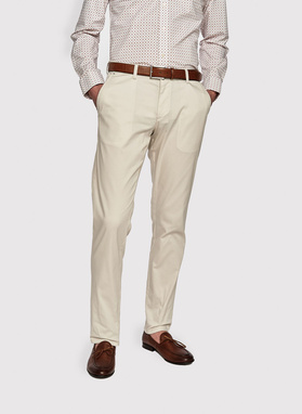 Męskie basicowe spodnie w kolorze ecru