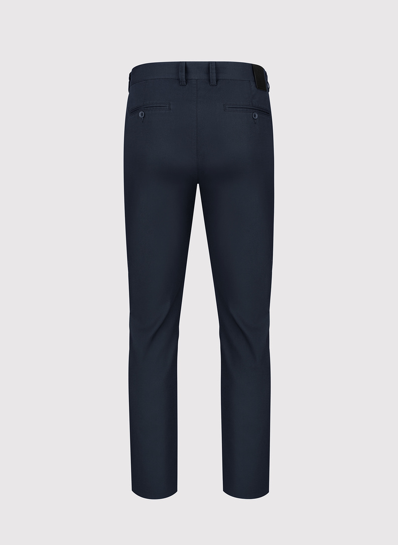 Granatowe gładkie spodnie męskie