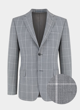 Szary garnitur BUENAVISTA w kratę 