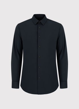 Gładka koszula męska w kolorze czarnym