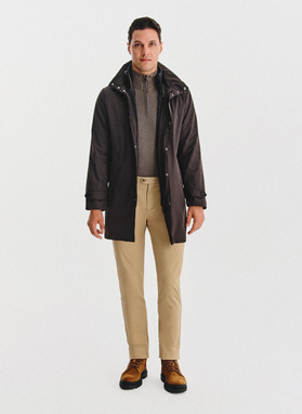 Brązowa kurtka jesienna 2w1