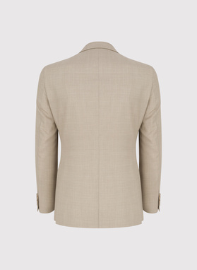 Beżowy garnitur męski