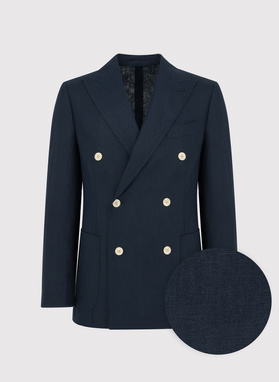 Lniana marynarka dwurzędowa