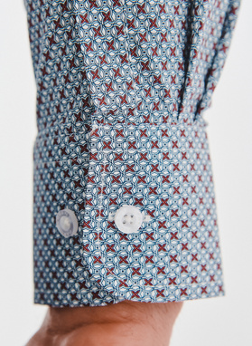 Koszula męska we wzór geometryczny