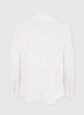 Wzorzysta koszula w kolorze złamanej bieli