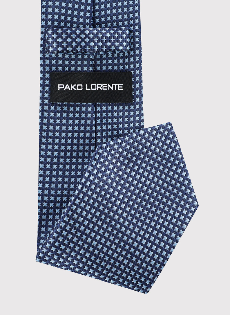 Krawat męski w niebieski wzór