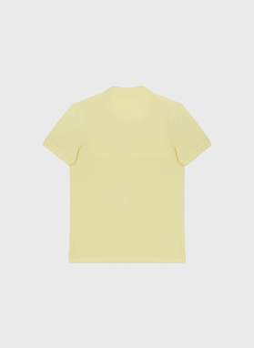 Żółte bawełniane polo męskie