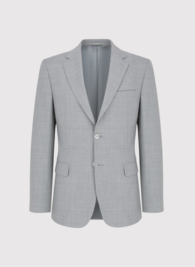 Szara marynarka garniturowa z wełny