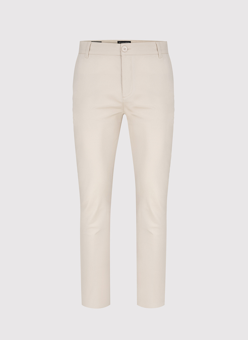 Beżowe męskie spodnie chino 