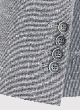 Lniana szara marynarka męska melanż 