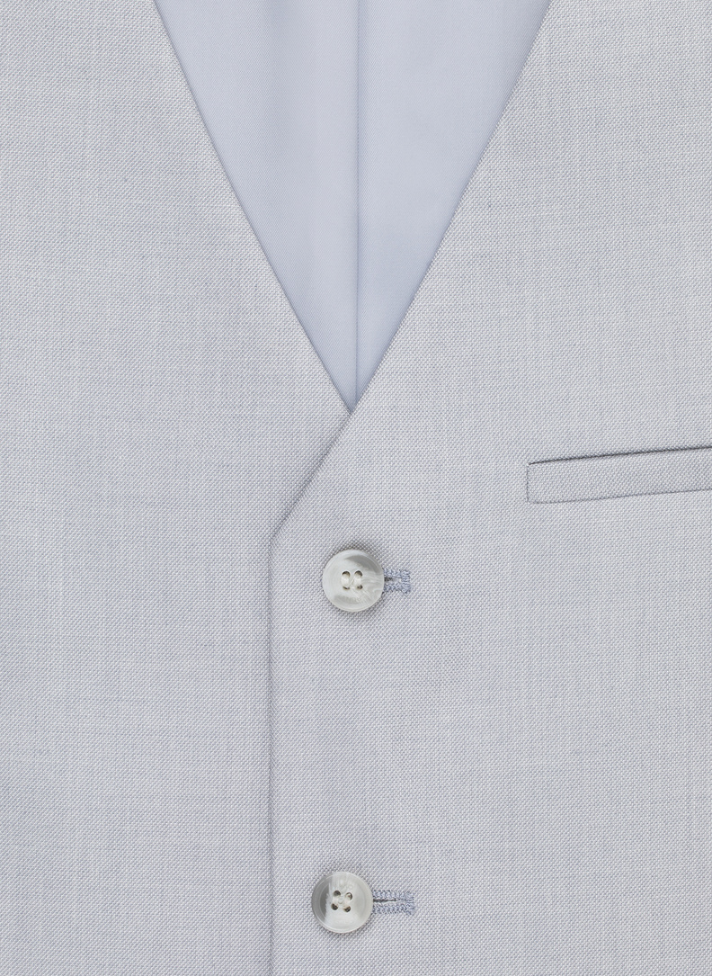 Jednorzędowa szara kamizelka