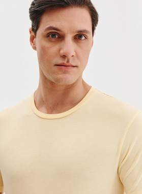 Bawełniany żółty t-shirt