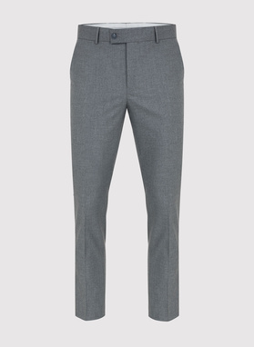 Gładki szary garnitur męski