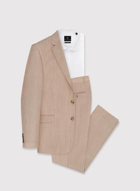 Beżowe wełniane spodnie męskie