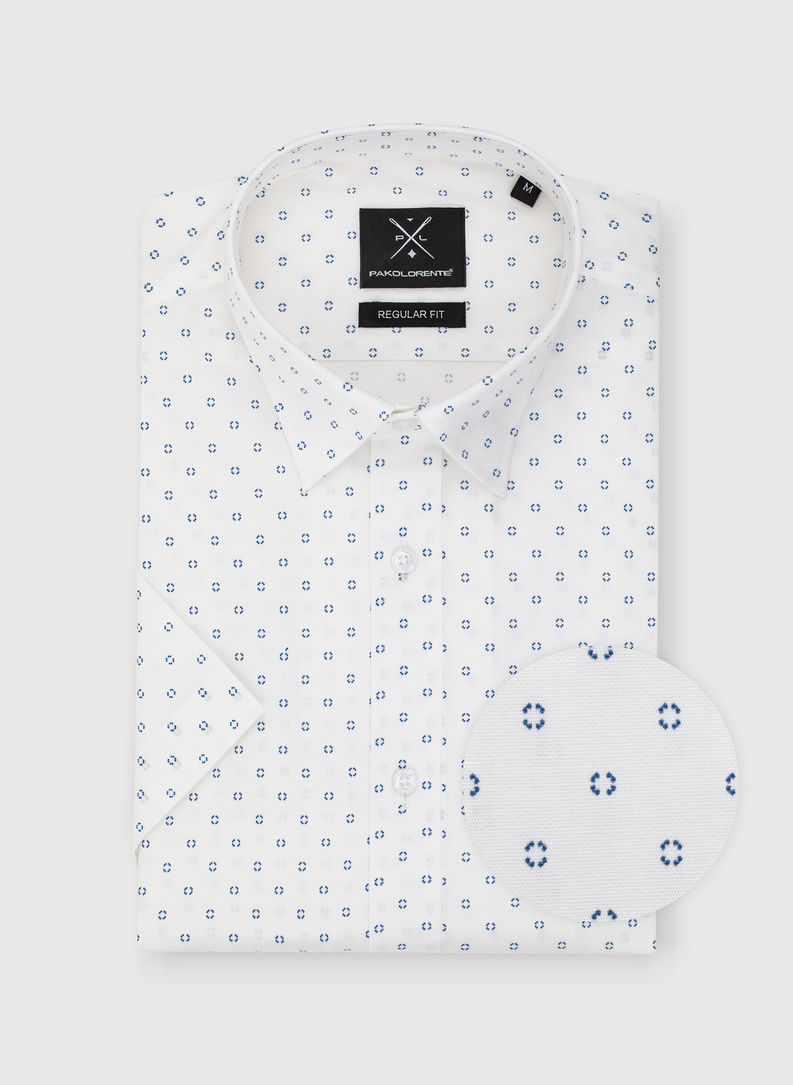 Koszula męska w niebieski mikrowzór