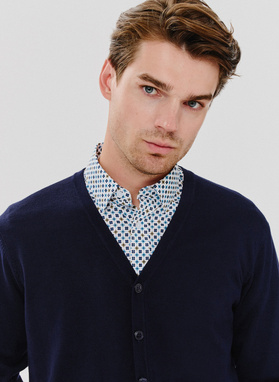 Męski kardigan w kolorze granatowym