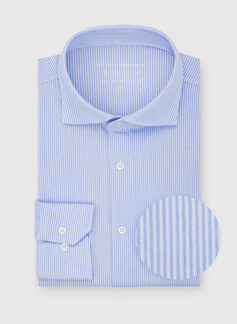 Niebieska koszula w prążek