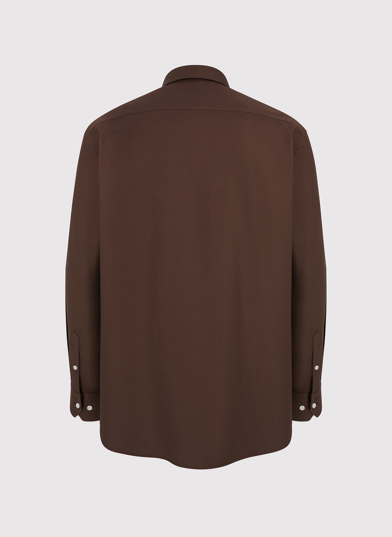 Brązowa bawełniana koszula męska