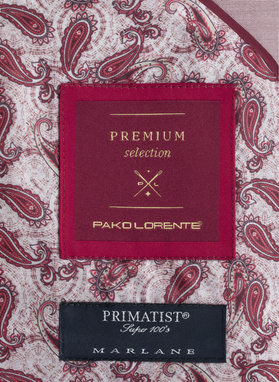 Wełniany różowy gładki garnitur męski