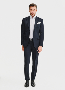 Biała koszula męska w mikrowzór