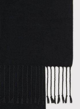 Szalik z frędzlami w kolorze czarnym 