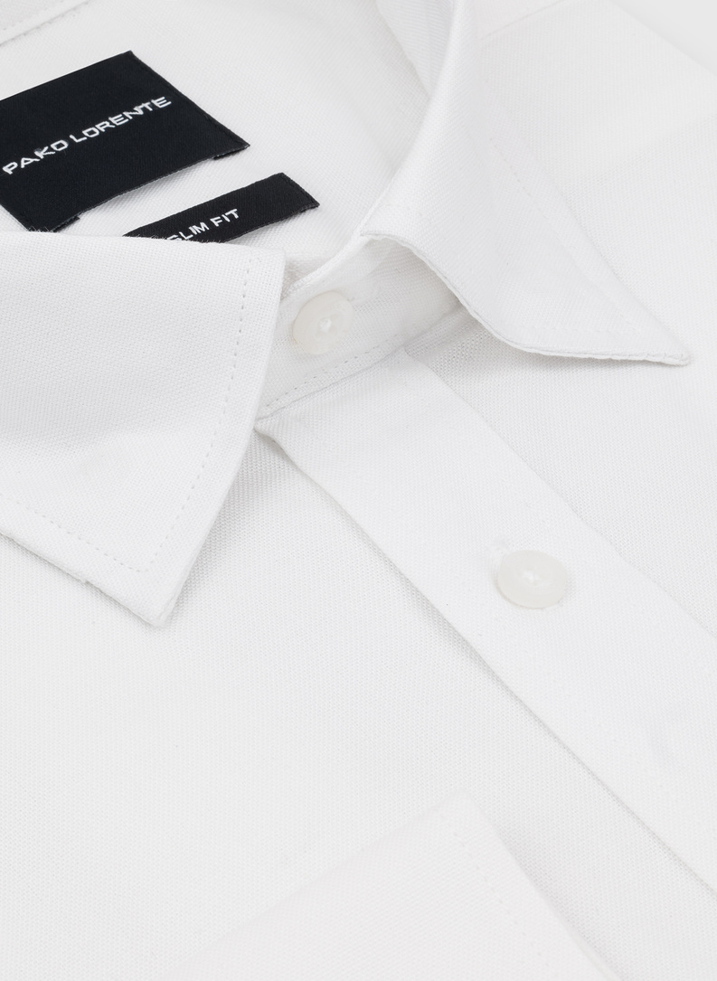 Biała bawełniana koszula męska