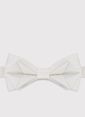 Jedwabna biała mucha męska