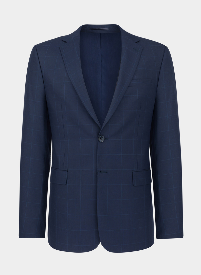 Granatowa marynarka garniturowa P22SF-3G-015-G-S