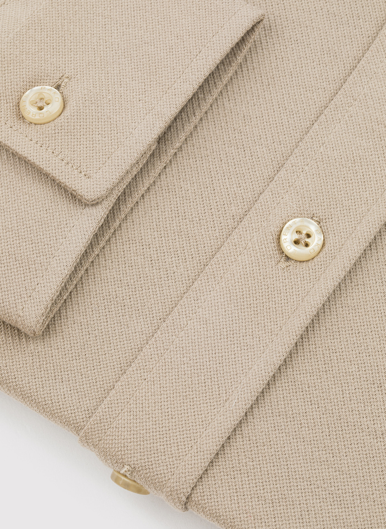 Beżowa bawełniana koszula męska