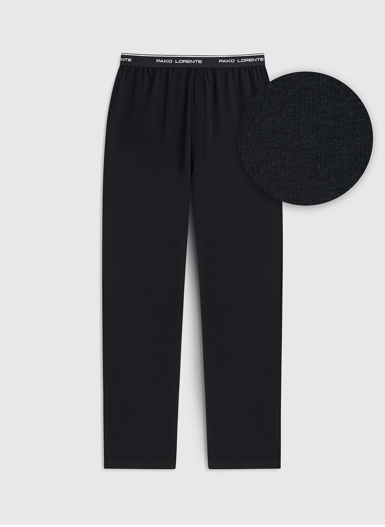 Czarne spodnie piżamowe