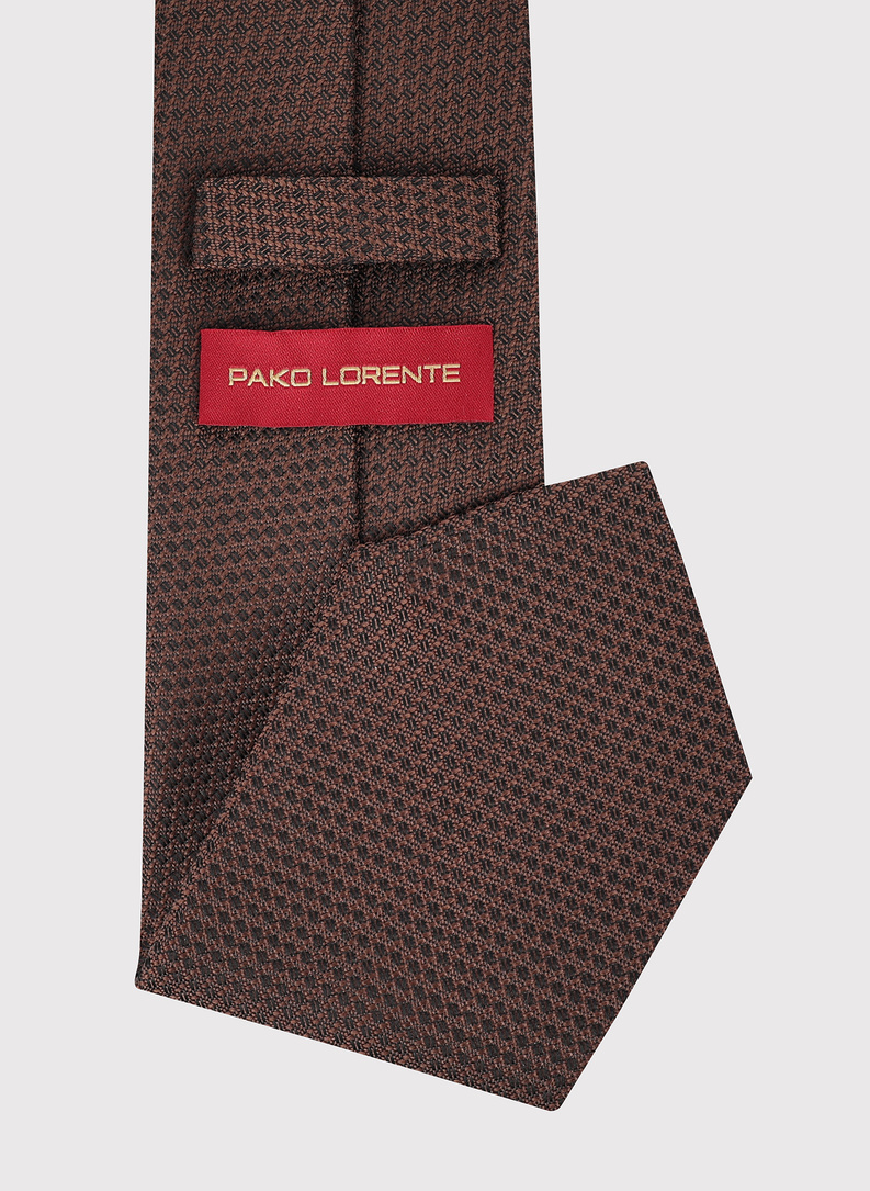 Jedwabny brązowy krawat