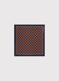 Ciemnoszara poszetka męska ze wzorem