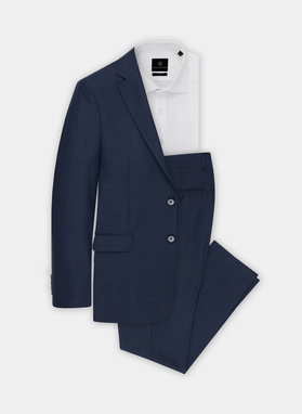 Granatowa marynarka garniturowa P22SF-3G-015-G-S