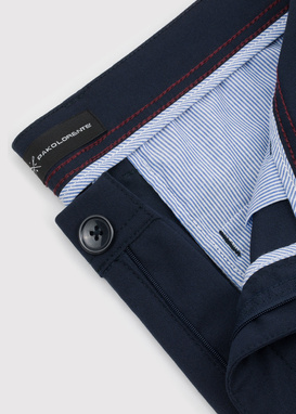 Męskie gładkie granatowe spodnie