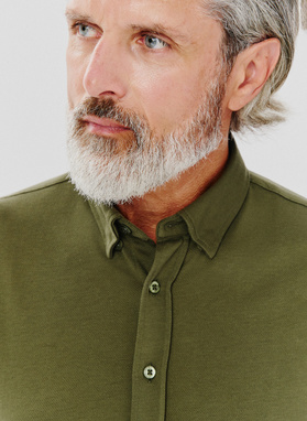 Zielona bawełniana koszula męska