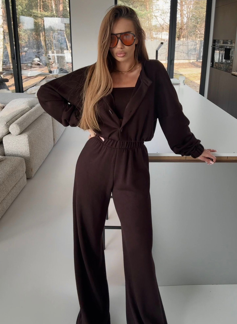 Komplet 3-częściowy AURA czekoladowy