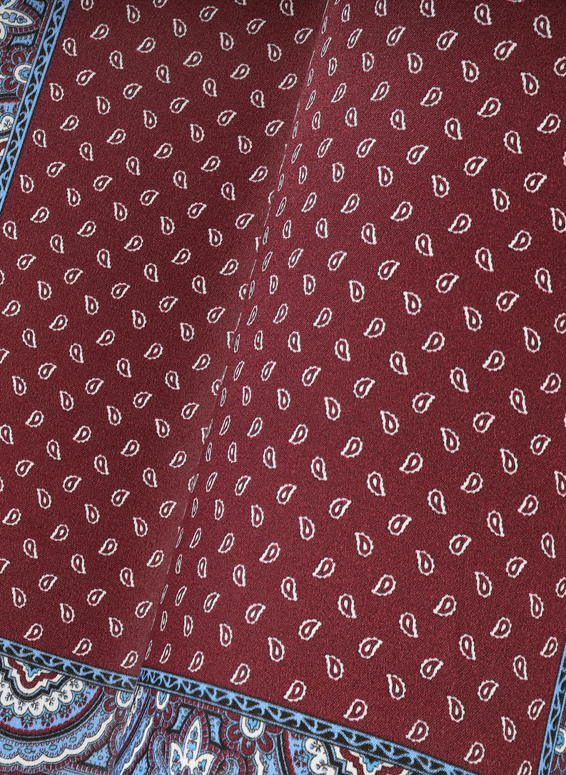 Bordowa poszetka w paisley