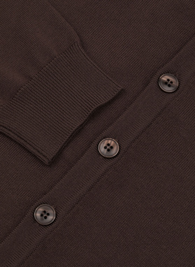 Męski kardigan w kolorze brązowym