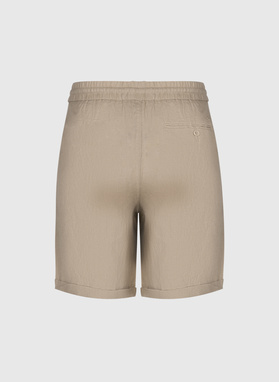 Lniane beżowe szorty męskie