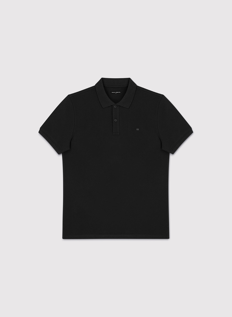 Czarne bawełniane polo męskie