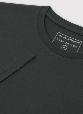 Bawełniany oliwkowy t-shirt