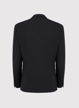 Czarna dwurzędowa marynarka męska