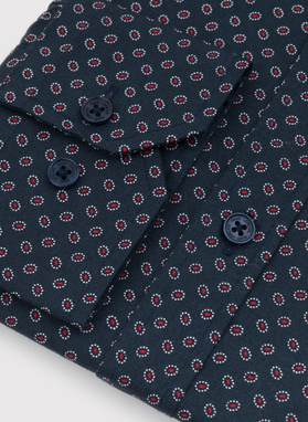 Koszula w kolorze granatowym w mikrowzór