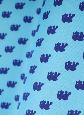 Niebieska poszetka męska we wzór