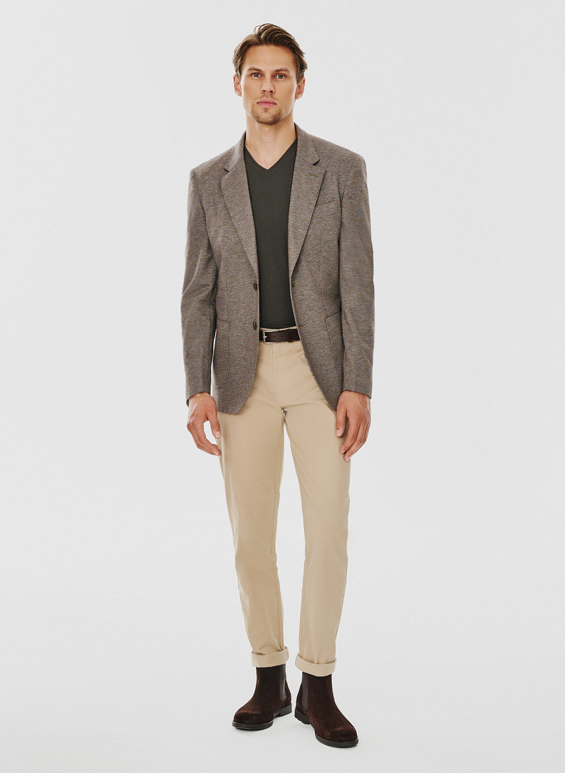 Szaro-brązowa marynarka męska