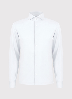 Biała koszula męska z długim rękawem